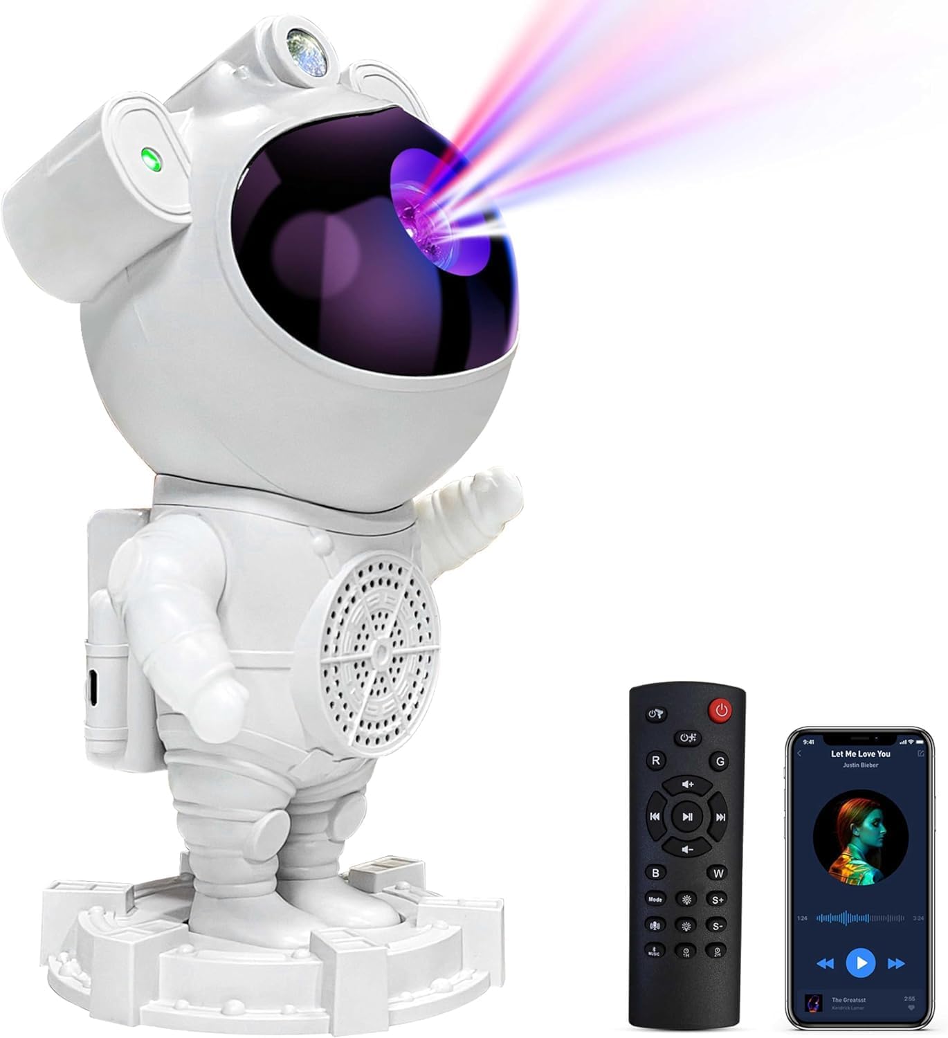 Proyector astronauta de galaxia