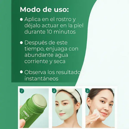 🔥Paga 1 Lleva 3 en Nuestra Mascarilla de Té Verde 🌿 | Piel Sin Impurezas al Instante