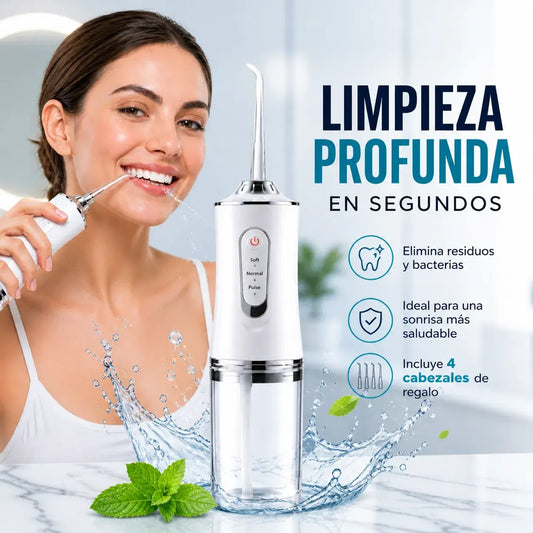 OralFlow™ | Irrigador Bucal Portátil - Limpieza Profunda Profesional 🦷