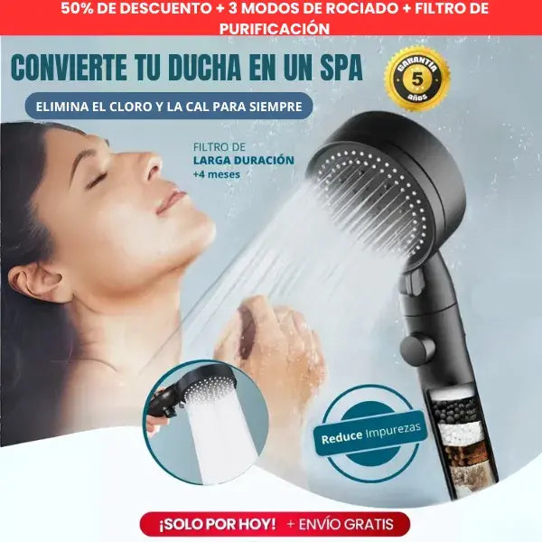 Cabezal de ducha masajeador de alta presión