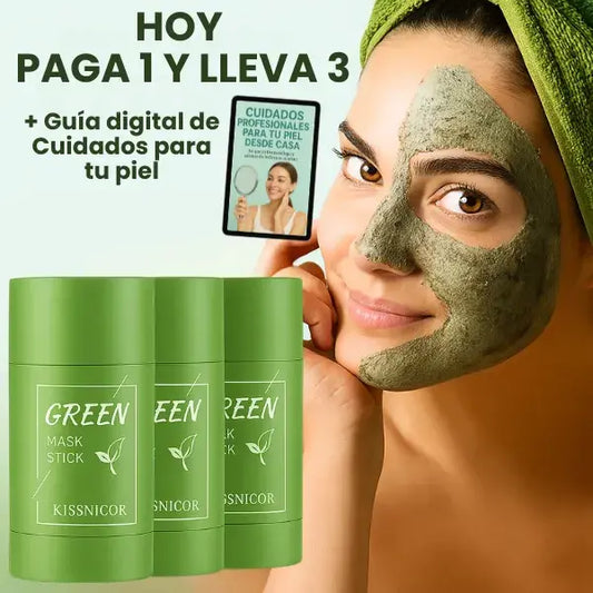 🔥Paga 1 Lleva 3 en Nuestra Mascarilla de Té Verde 🌿 | Piel Sin Impurezas al Instante