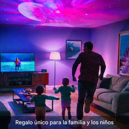 Proyector astronauta de galaxia
