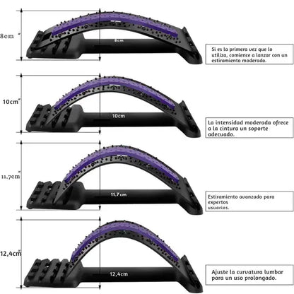 Camilla lumbar Fisioterapéutica con 84 puntos liberadores de tensión
