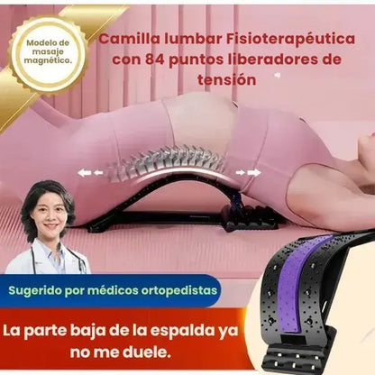 Camilla lumbar Fisioterapéutica con 84 puntos liberadores de tensión