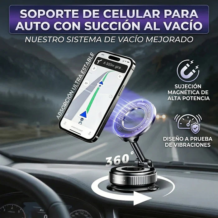 Soporte magnético para celular con ventosa